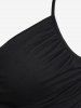 Plus Size Draped Ruched Open Back Crop Top -  