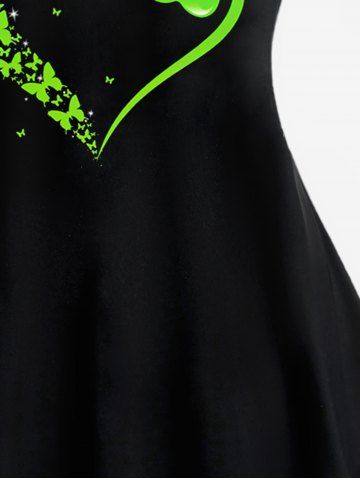 Plus Size St Patrick's Day Clovers Heart Printed Short Sleeves Tee