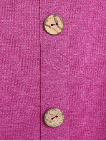 Plus Size Crinkly Panel Buttoned 2 In 1 Top