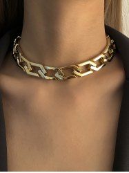 Collier en Chaîne Style Punk - d'or 