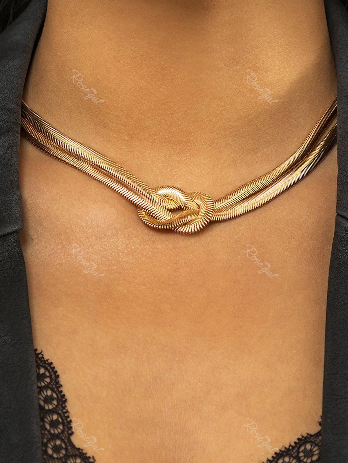 Chic Punk Hip Hop Knotted Chain Necklace  