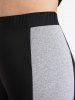 Legging Capri Panneau en Maille en Blocs de Couleurs de Grande Taille - Noir 1X | US 14-16