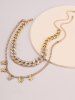 Collier Papillon Décoré de Strass 2 Pièces - d'or 