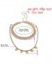 Collier Papillon Décoré de Strass 2 Pièces - d'or 