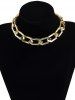 Collier en Chaîne Style Punk - d'or 