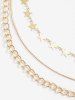 Vintage Star Layered Clavicle Necklace -  