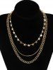 Vintage Star Layered Clavicle Necklace -  
