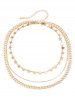 Vintage Star Layered Clavicle Necklace -  