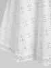 Plus Size & Curve Crisscross Broderie Anglaise Tank Top -  
