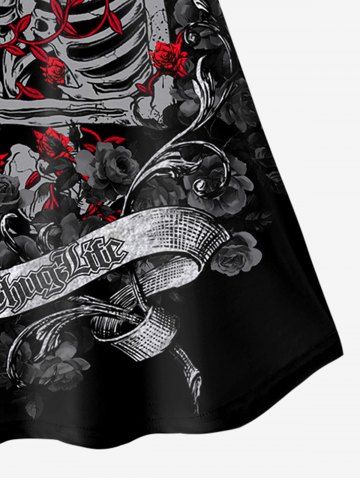 Gothic Skeleton Rose Print Cami Top
