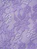 Robe Plissée Superposée Fleur en Dentelle à Taille Haute à Col Plongeant - Violet clair L