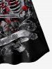 Gothic Skeleton Rose Print Cami Top -  