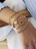 5Pcs Punk Hip Hop Lock Bracelets -  