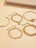 5Pcs Punk Hip Hop Lock Bracelets -  