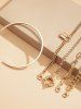 5Pcs Punk Hip Hop Lock Bracelets -  