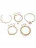 5Pcs Punk Hip Hop Lock Bracelets -  