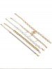 5Pcs Baroque Shaped Pearl Heart Bracelets -  