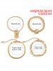 4 Pièces Bracelets Tendances en Forme de Serpent Style Hip-Hop - d'or 
