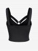 Gothic Studs Harness Cropped Tank Top -  