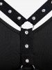Gothic Studs Harness Cropped Tank Top -  