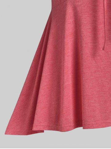 Plus Size & Curve Ruffled High Low Lace Up Cami Top