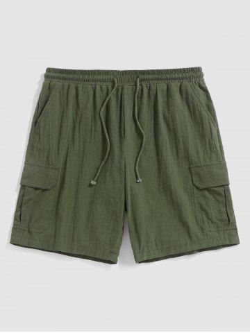 Multi-pockets Design Casual Shorts - DEEP GREEN - M