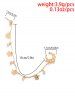 Sweet Cool Punk Rhinestone Butterfly Decor Nose To Earrings Chain -  