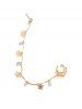 Sweet Cool Punk Rhinestone Butterfly Decor Nose To Earrings Chain -  