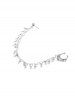 Punk Geometric Rhombus Tassel Earrings Nose Clip Chain -  