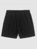 Slogan Skull Flame Graphic Pattern Sweat Shorts -  