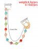Boucles D'Oreilles Pendantes Motif Adorable Nez en Cristal Fantaisie Coloré Style Punk - Multi 
