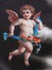 Plus Size Cloud Angel Print Round Neck Short Sleeve T Shirt -  