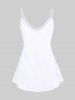 Plus Size Rose Print Cami Top (Adjustable Straps) -  