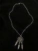 Vintage Feather Dreamcatcher Pendant Necklace -  