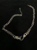 Gothic Vintage Snake Design Chunky Necklace -  
