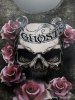 Gothic Retro Rose Skull Print T-shirt -  