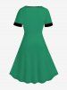 Plus Size Irish Costume 3D Print Checked Leprechaun Dress Saint Patrick's Day -  