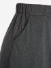 Jupe Mi-Longue Ligne A Nouée avec Poche de Grande Taille - Gris 4X | US 26-28