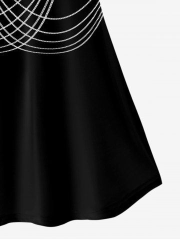 Gothic 3D Chain Rivets Print Cami Top (Adjustable Straps)