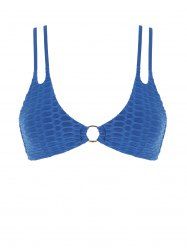 Honeycomb Textured O-ring Bikini Top -  