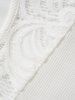 Plus Size Sheer Lace Panel Textured Mock Button Asymmetric Tee -  