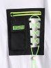 O Ring Zip Lace Up Pocket T Shirt -  