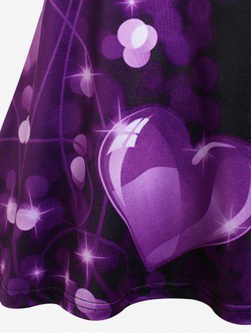 Plus Size Heart Print Flowy Cami Top