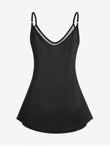 Plus Size Heart Print Flowy Cami Top