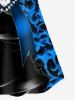 Haut à Bretelle Ajustable 3D Strass Imprimé de Grande Taille (Haut) - Bleu 5x | US 30-32
