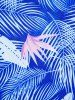 Plus Size Tropical Leaf Print Padded Cinched Boyleg Modest Swimsuit -  