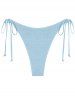 Tie Side Metallic Bikini Bottom -  