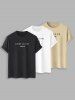 C'EST LA VIE Letter Printed Short Sleeves T-shirt -  