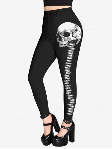 Gothic Skull Print Leggings [35% OFF]