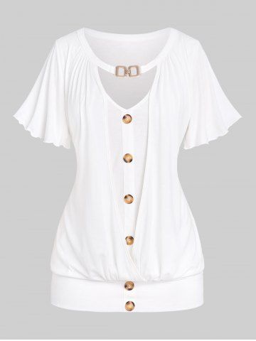 Conjunto de Camiseta de Talla Grande - WHITE - 1X | US 14-16
